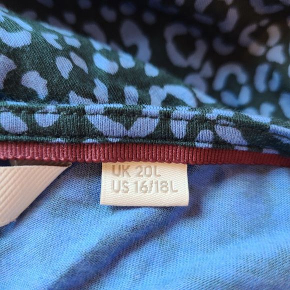 NEW Boden Womens Blue Knit Jersey Dress Midi Belted Button Front US 16 18L - Picture 7 of 9